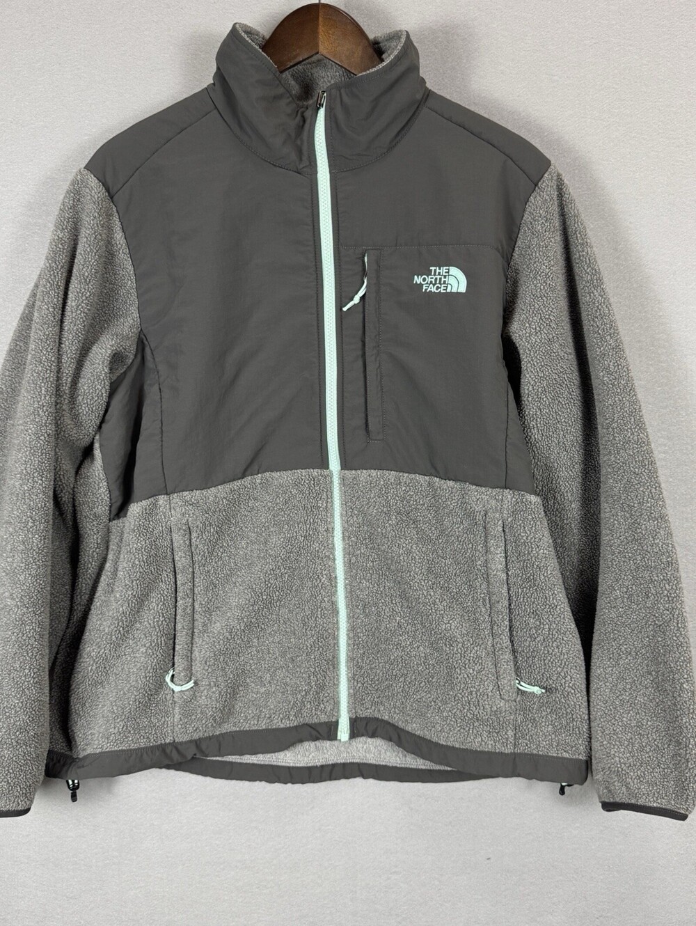 The North Face Denali Jacket Womens XL Gray Mint Polartec Fleece ANLP Fall 2012